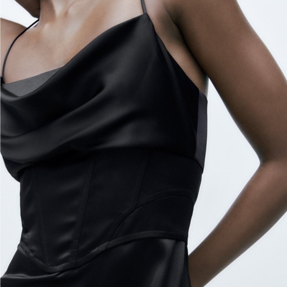 Zara Lingerie midi satin dress - Picture 4 of 8